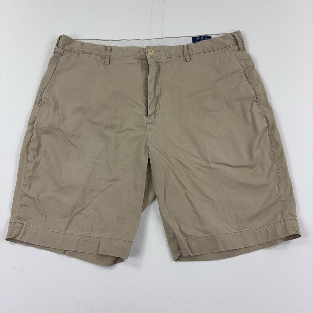 Polo Ralph Lauren Shorts Mens 38 Tan Cotton Chino Stretch Classic Fit 10 Inseam